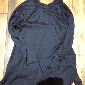 Long sleeved HnM blouse, black polka dot:)